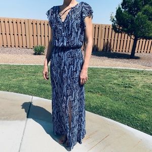 WHBM maxi dress, sheer with liner